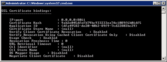 CertBindingRTSnetshshow