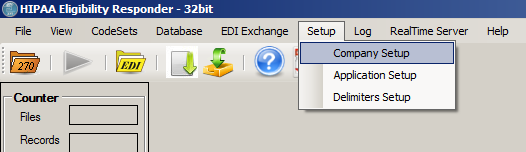 EligResponder selecting company setup