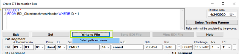 CA_Database_Create275_WriteTofile