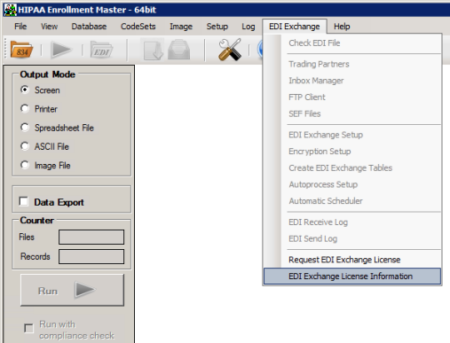 EDI Exchange menu_unavailable items
