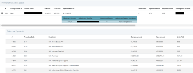 Payment Transaction Details