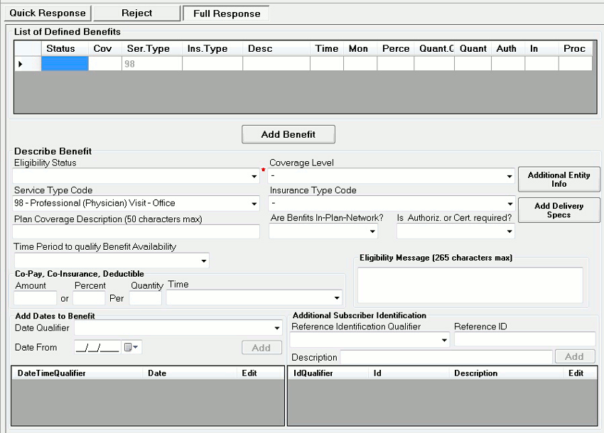 Eligibilty Responder Benefit