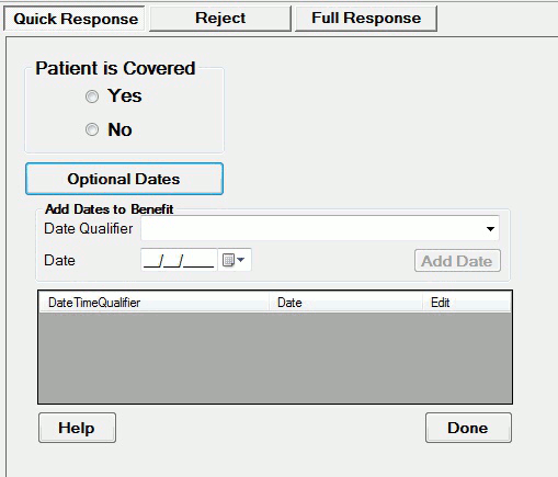 Eligibilty Responder QuickResponse